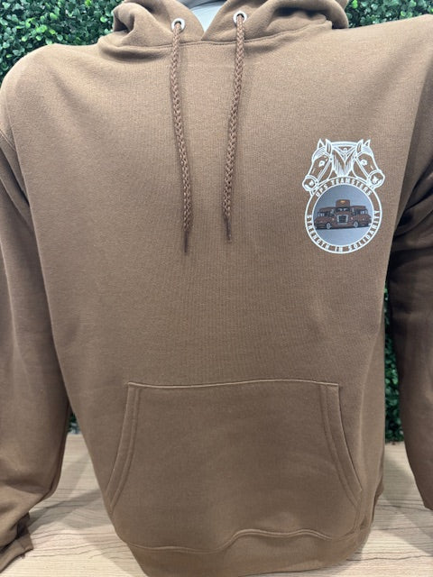 UPS Teamsters Hoodie – Brown Union Sweatshirt with Package Cars